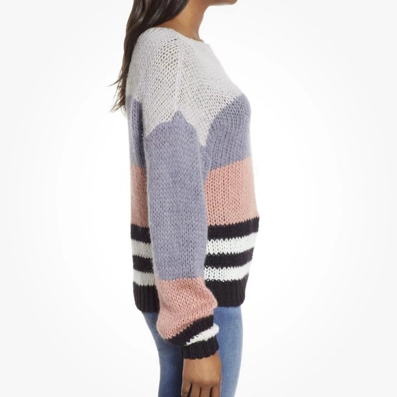 Lucky Brand Women’s Bold Stripe Pullover Wool-blend Sweater Size L - Picture 4 of 7